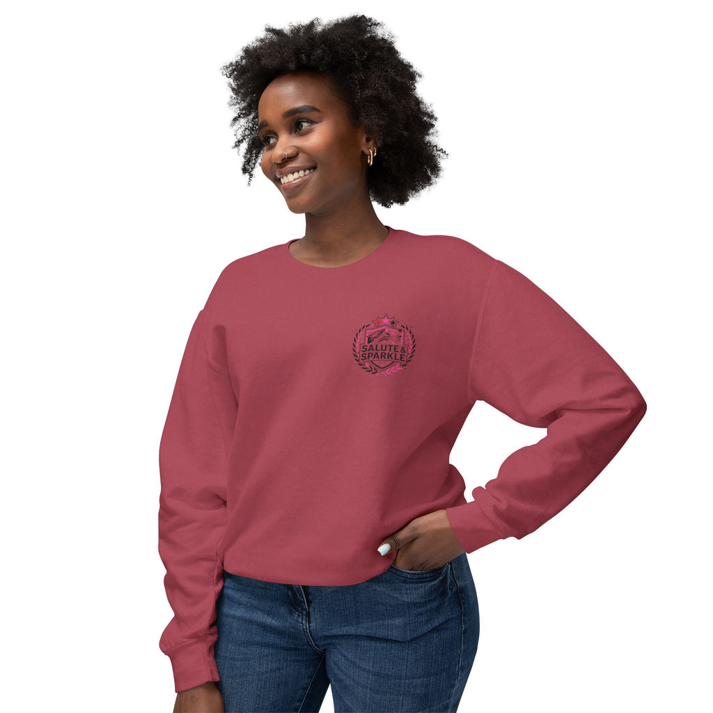 Cheerleader Life Crewneck Sweatshirt — "Eat. Sleep. Cheer. Repeat."