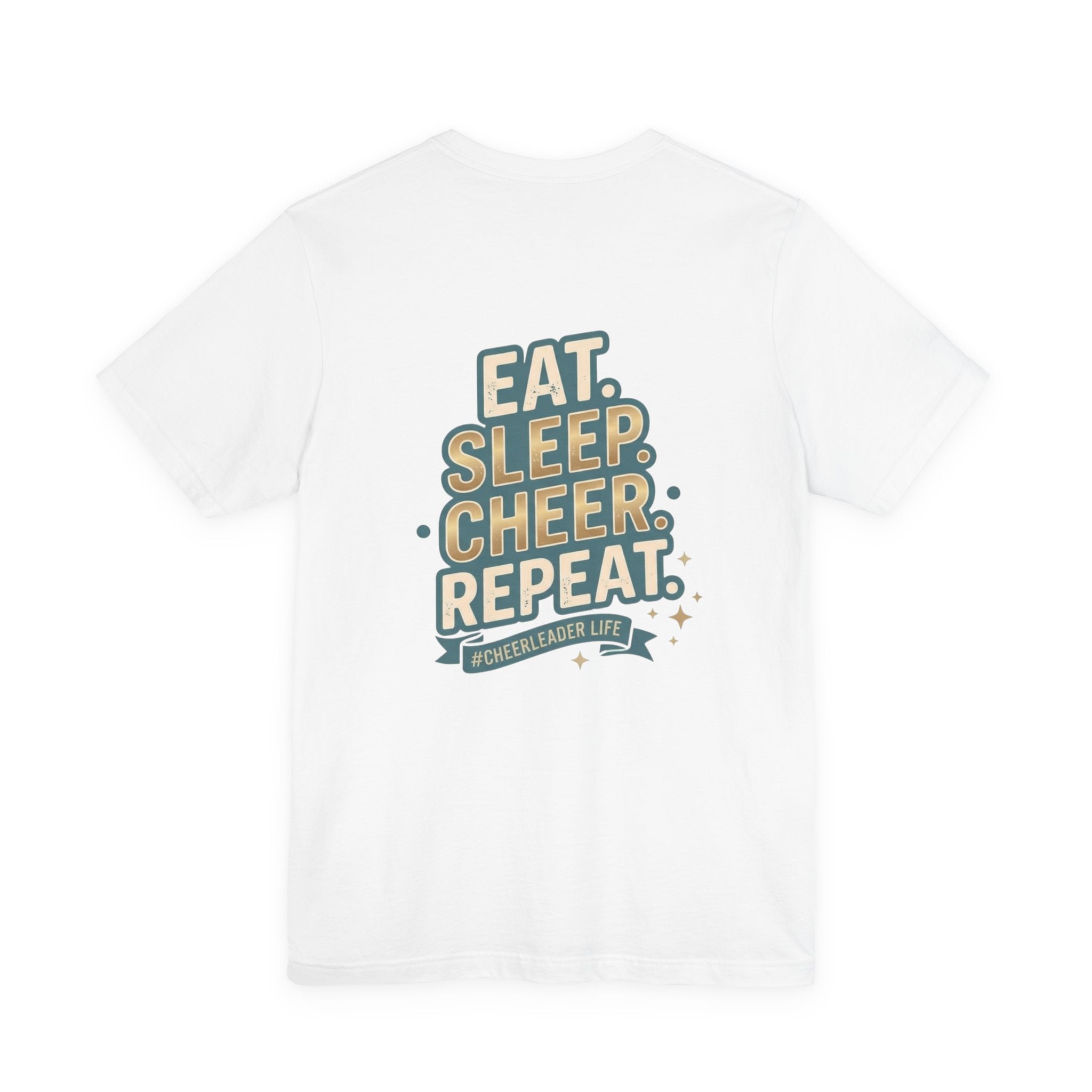 Cheerleader Life Tee — "Eat. Sleep. Cheer. Repeat."