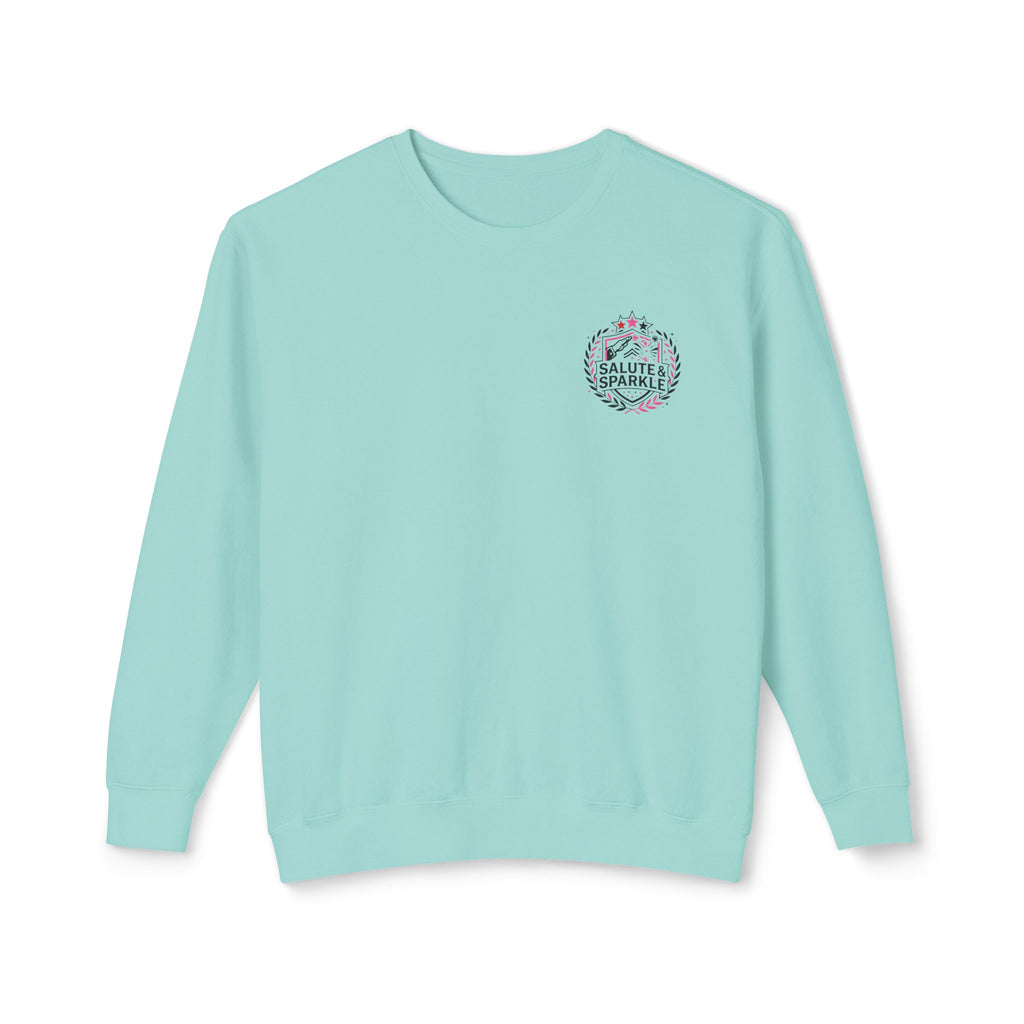 Cheerleader Life Crewneck Sweatshirt — "Eat. Sleep. Cheer. Repeat."