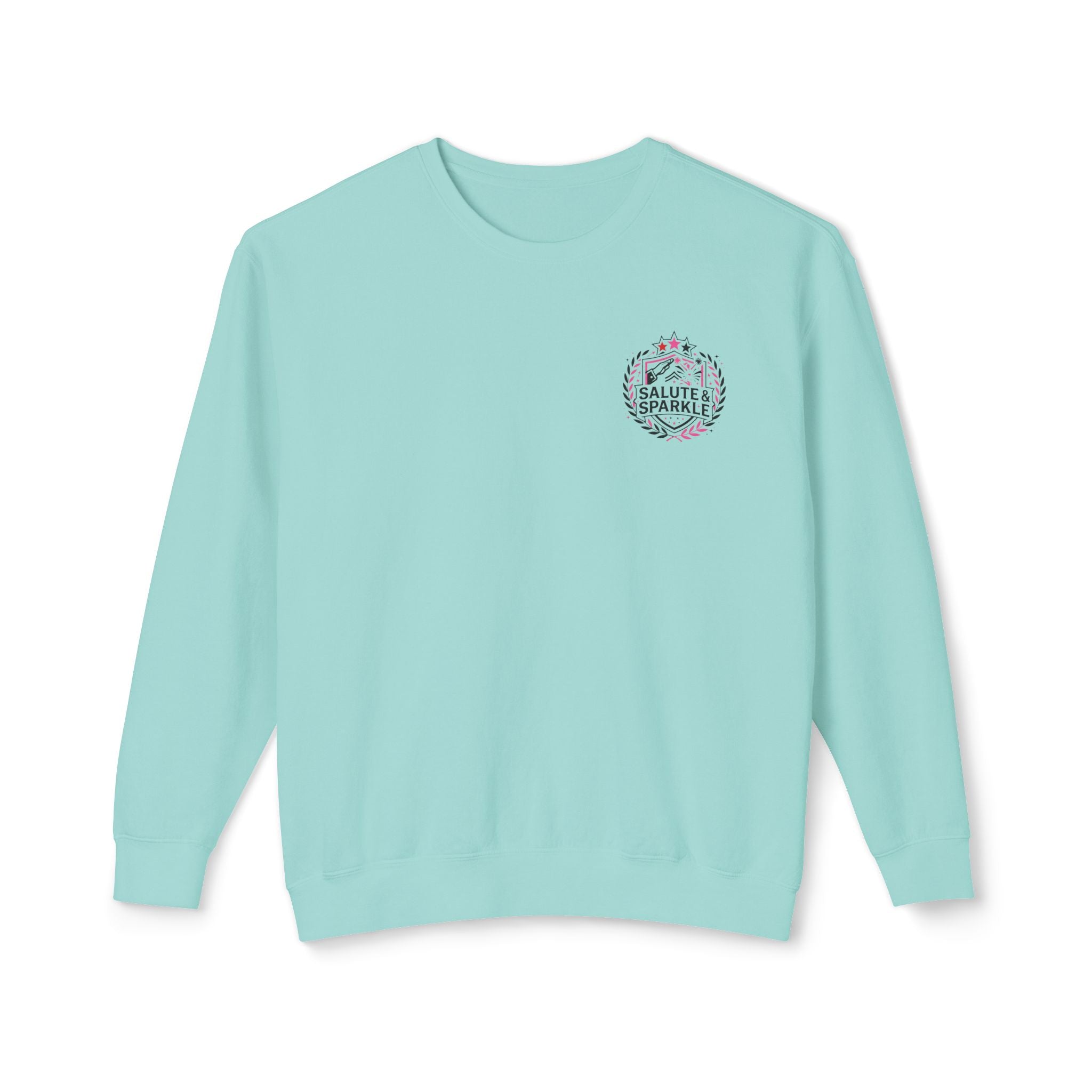 Cheerleader Life Crewneck Sweatshirt — "Eat. Sleep. Cheer. Repeat."