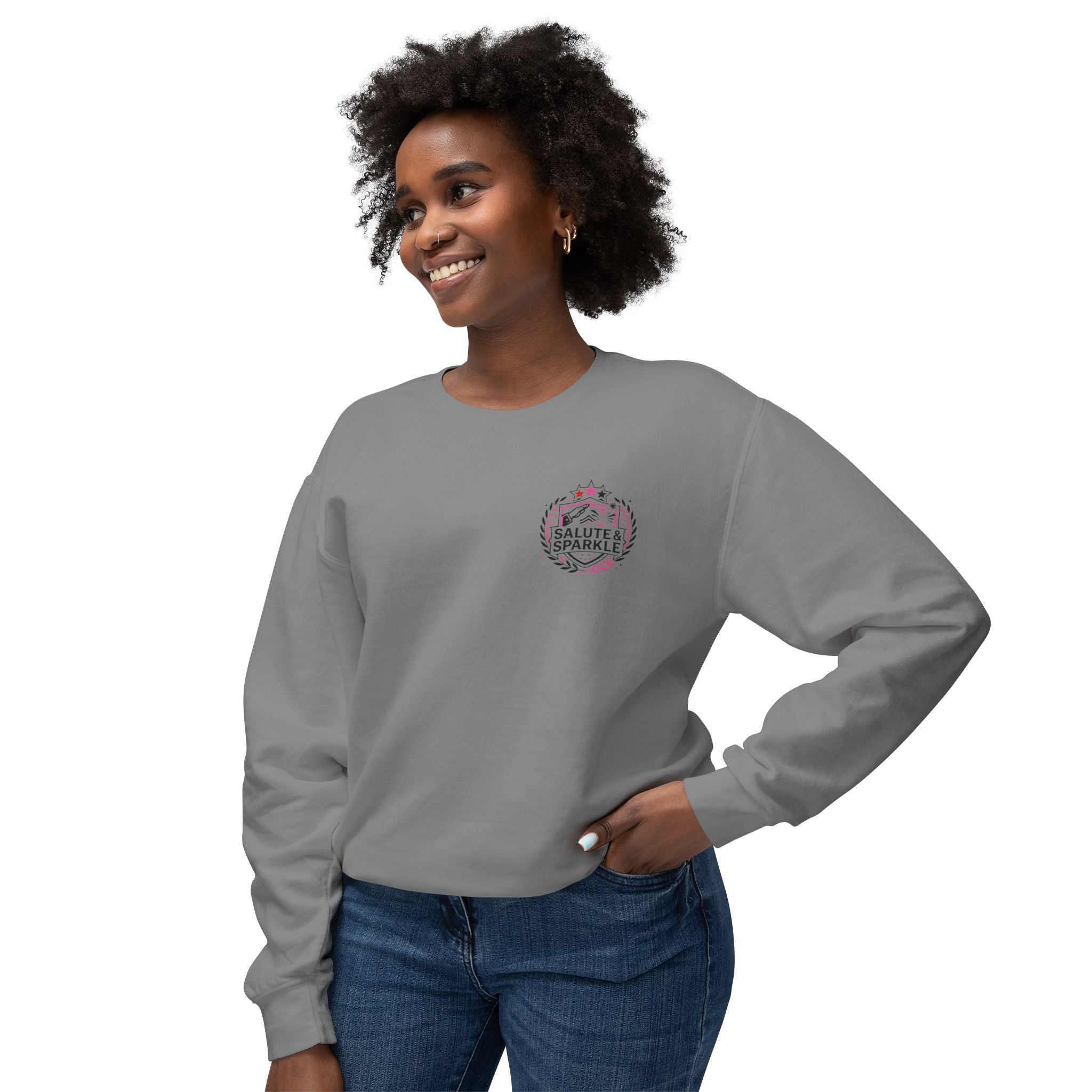 Cheerleader Life Crewneck Sweatshirt — "Eat. Sleep. Cheer. Repeat."
