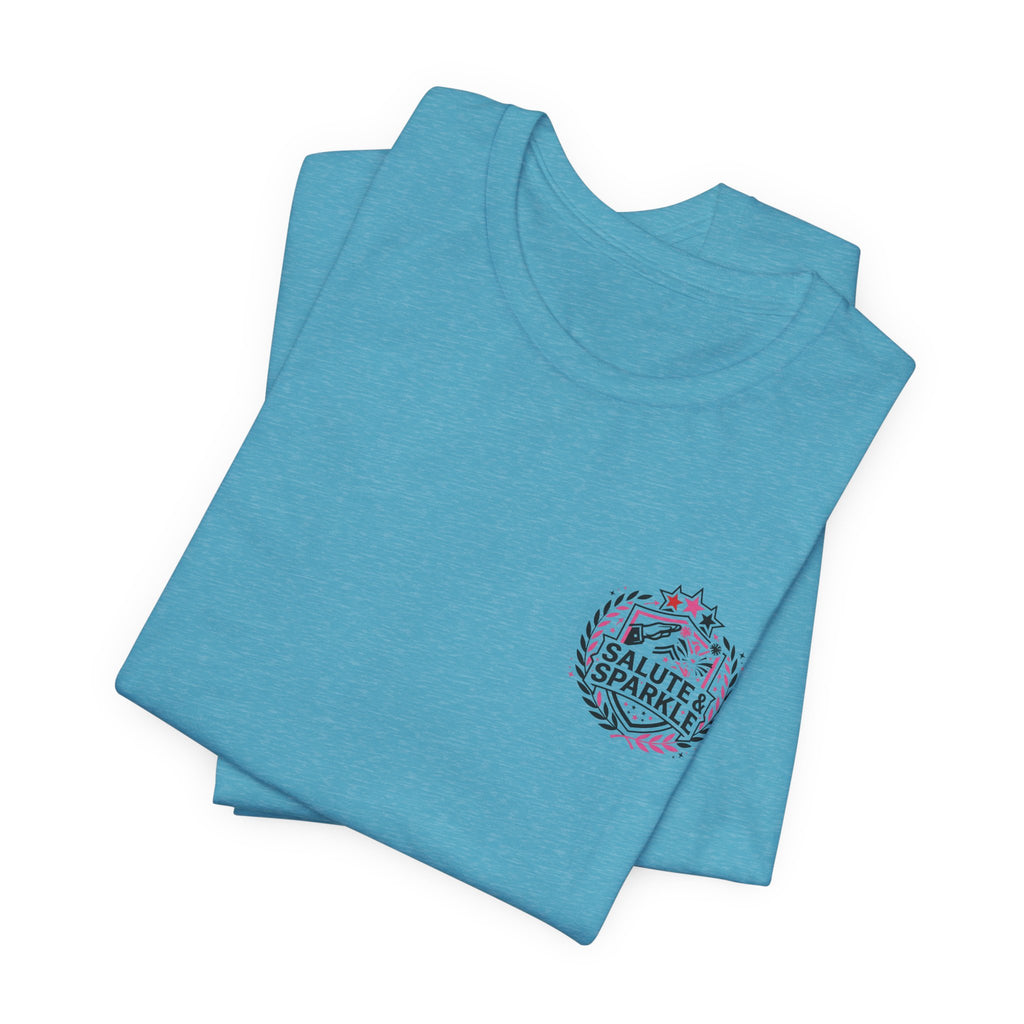 Cheerleader Life Tee — "Eat. Sleep. Cheer. Repeat."