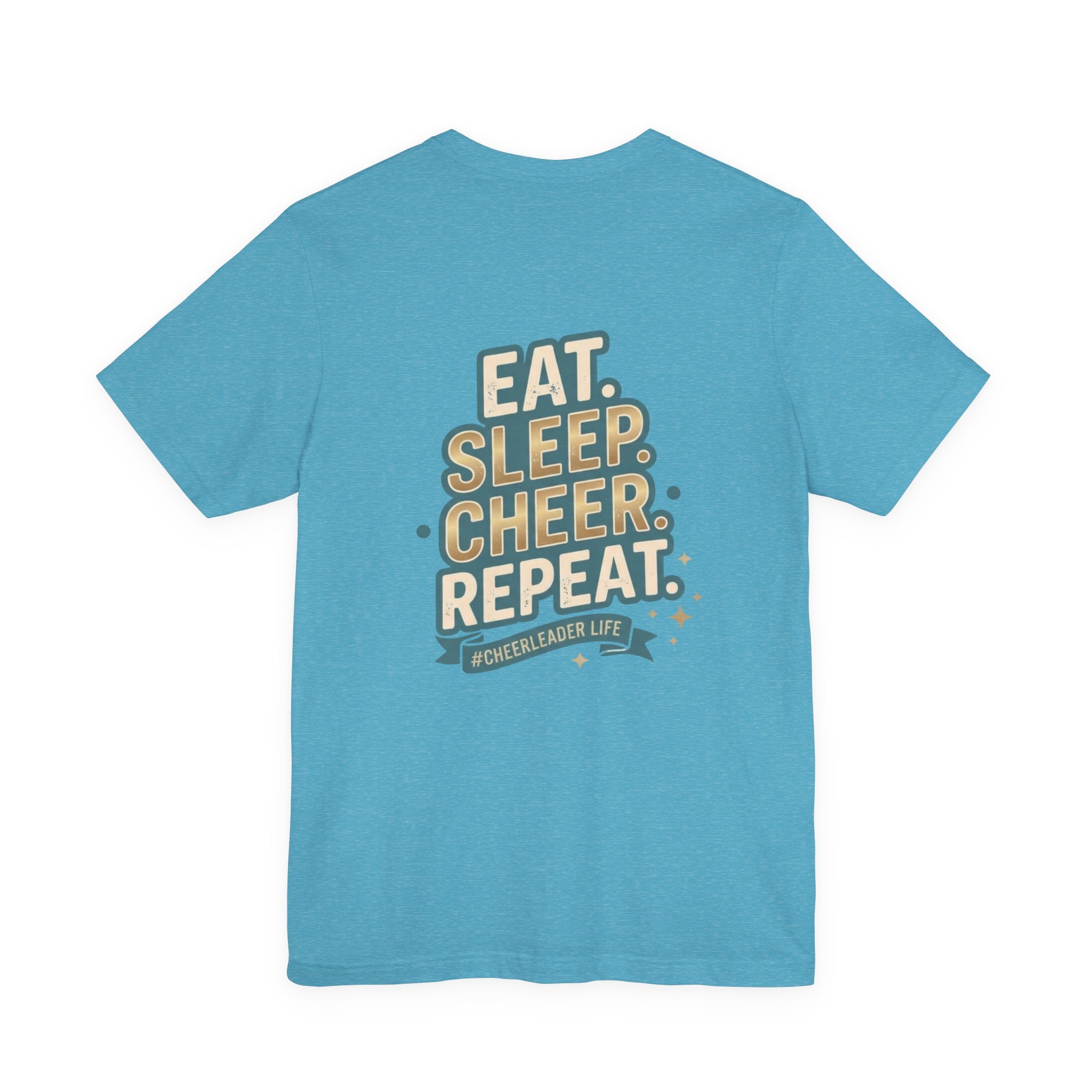 Cheerleader Life Tee — "Eat. Sleep. Cheer. Repeat."