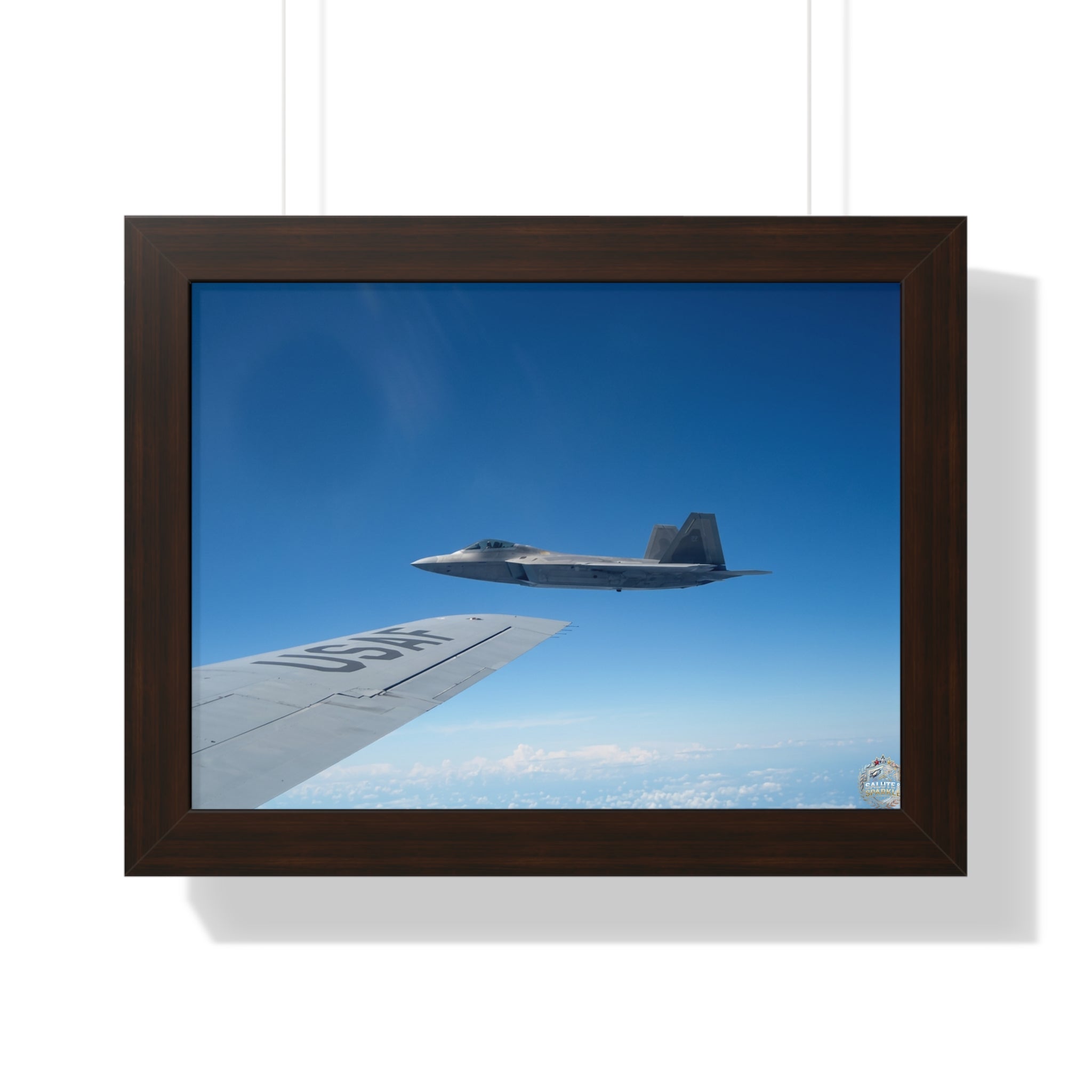Framed Poster - F-22 Raptor in Flight Wall Art