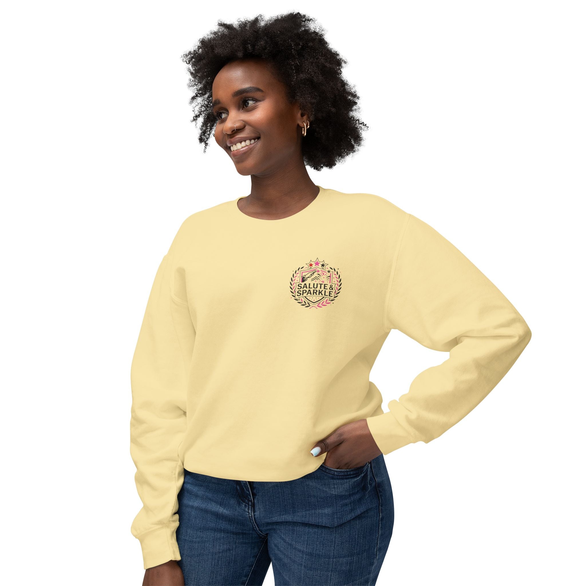 Cheerleader Life Crewneck Sweatshirt — "Eat. Sleep. Cheer. Repeat."