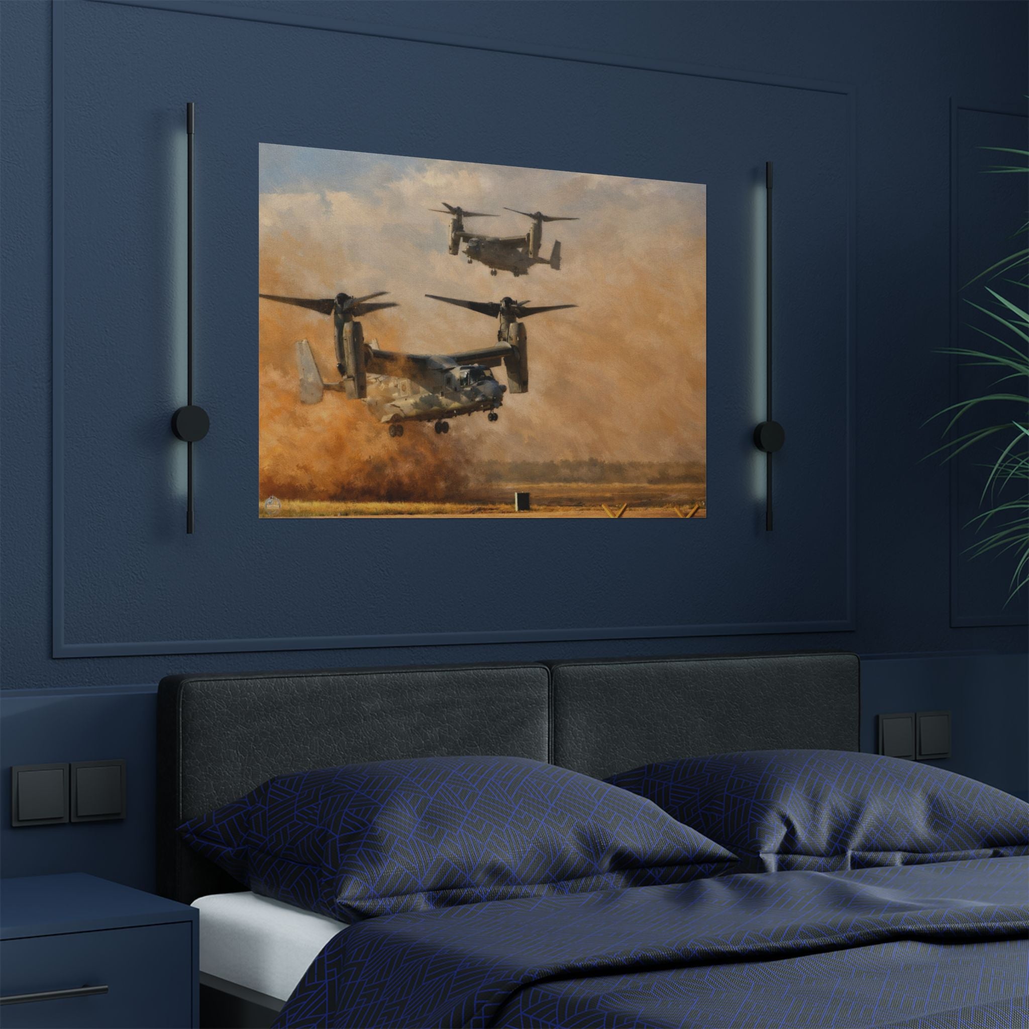 CV-22 Osprey Military Aircraft Satin Poster — Aviation Wall Art Print