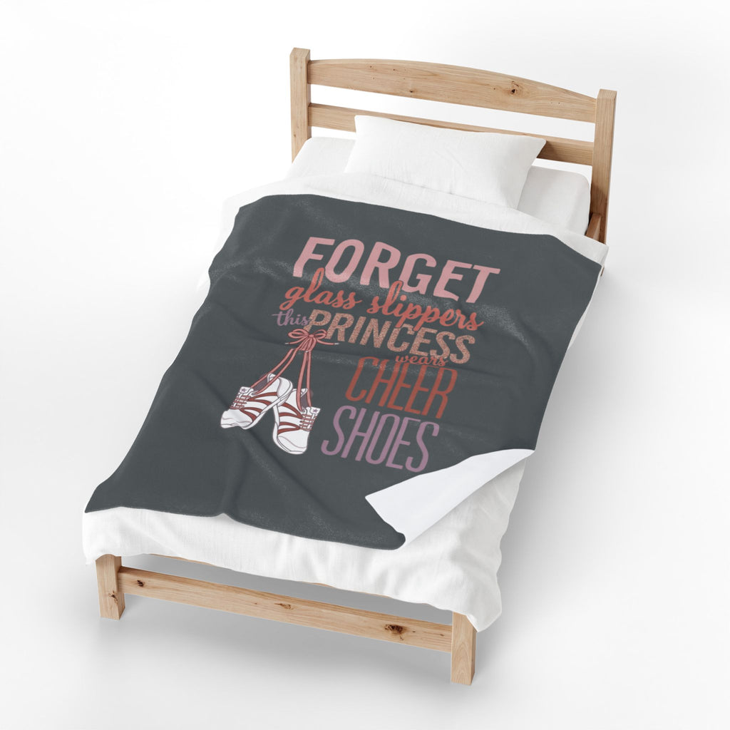 "Forget Glass Slippers This Princess Wears Cheer Shoes" Soft Plush Throw