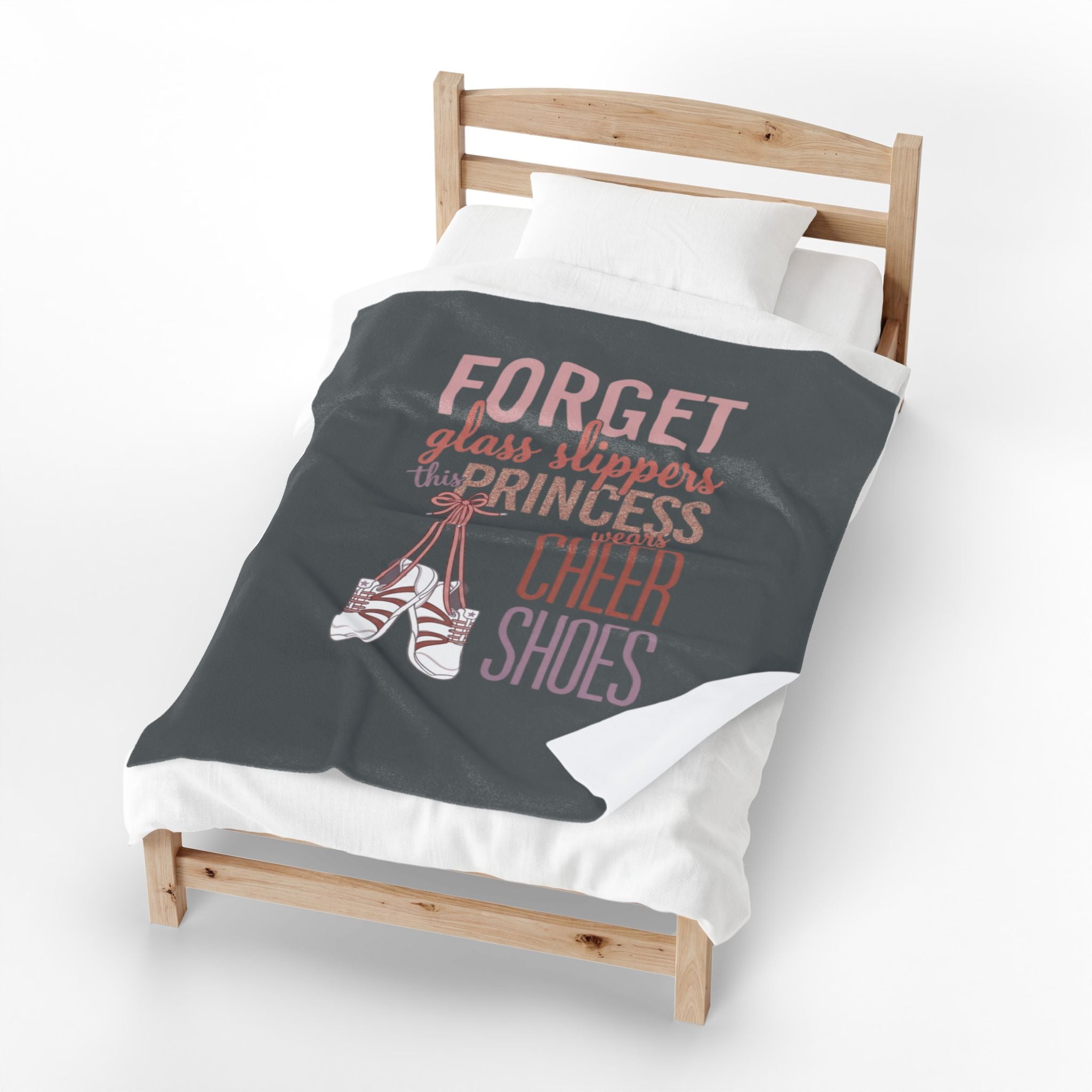 "Forget Glass Slippers This Princess Wears Cheer Shoes" Soft Plush Throw